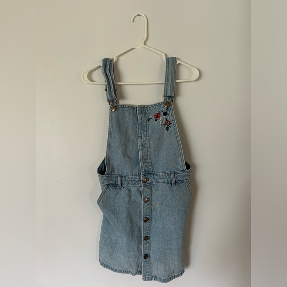 Vintage Teenie Weenie Embroidered Overalls Dress Size Small - Picture 1 of 9